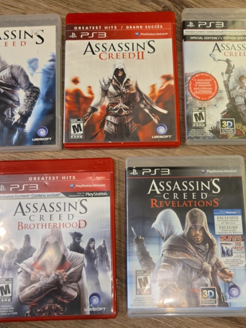 Playstation 3 Assassin’s Creed Collection - Lot of 5 Games Bundle